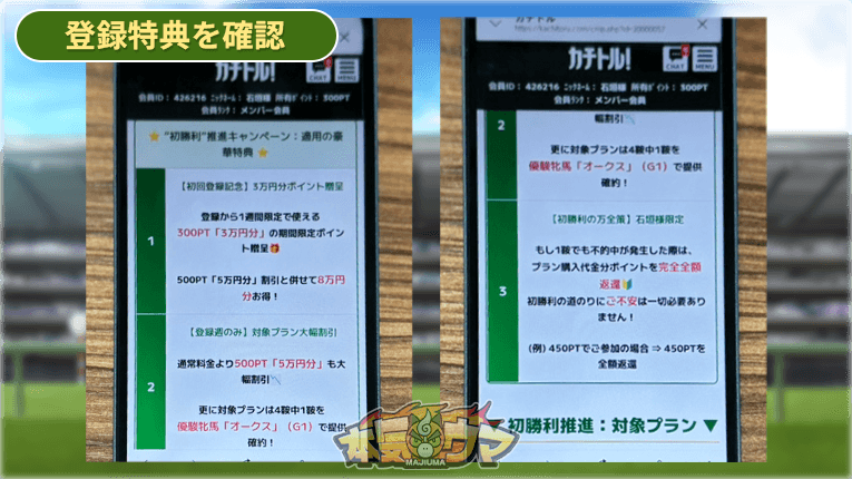カチトルの登録特典の内容