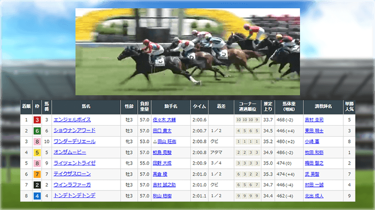 新潟5Rのレース結果