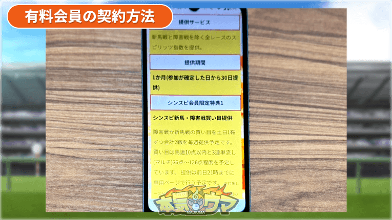 シンスピ会員限定の提供サービス