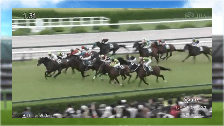 阪神11Rのゴール前の様子